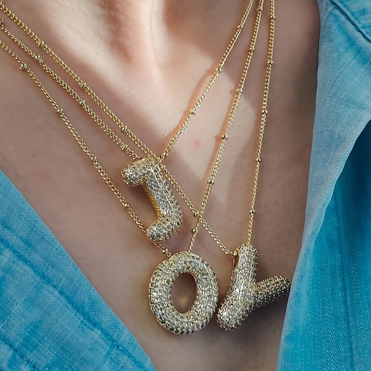 26 A-Z letter pendant Necklace for Men Women Punk Initials Name Necklace  Fashion stainless steel Hip Hop jewelry