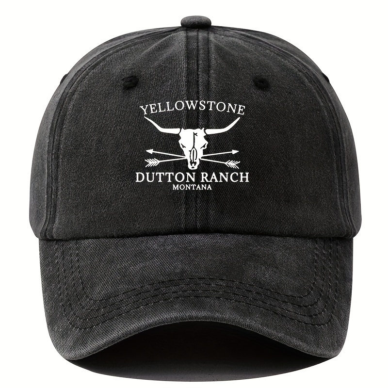 

Unisex Yellowstone Dutton Ranch Montana Design Baseball Cap With Adjustable Strap, Uv Protection Retro Sports Duckbill Hat, For Outdoor Travel, Fishing