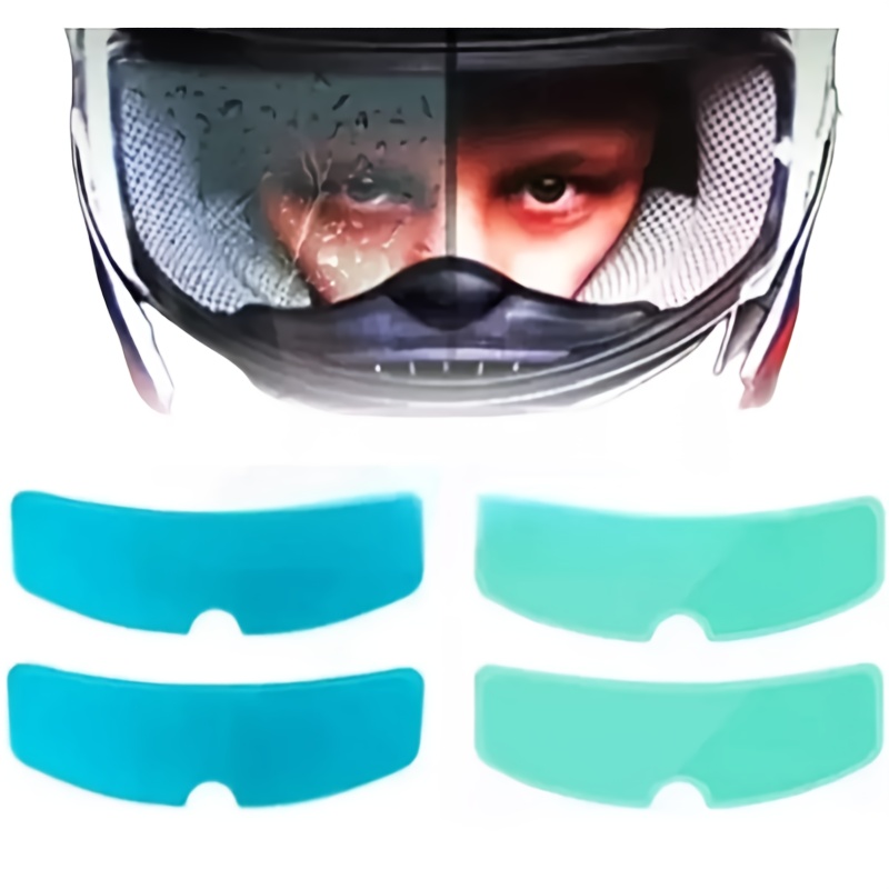 

4-Pack Film de protection pour casque de moto Film anti-pluie 2pcs + Film anti-buée 2pcs