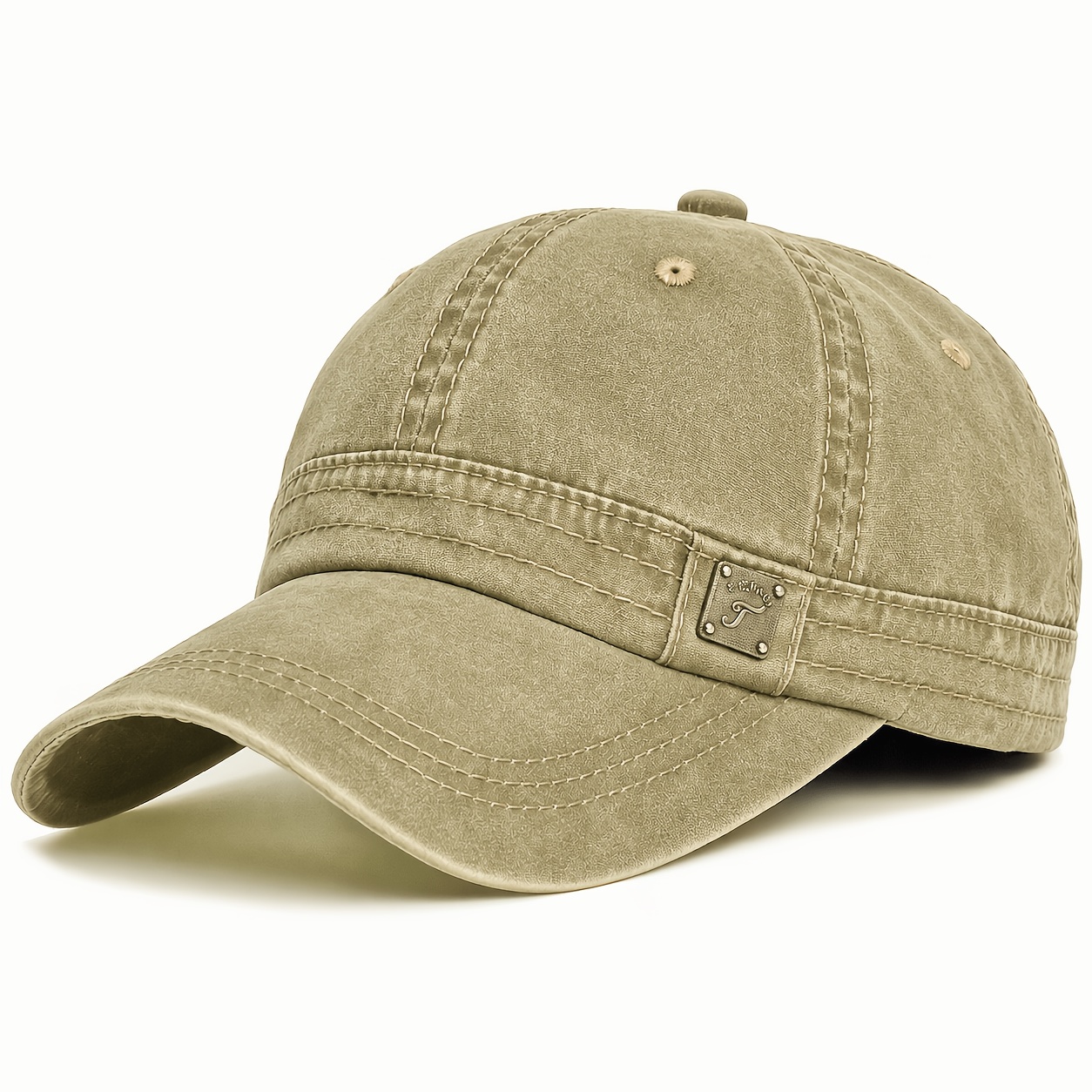 TEMU Casquette de baseball rétro délavée à visière souple, chapeau pare-soleil à bec de canard, voyage air, hommes et femmes, mode, pour toutes les