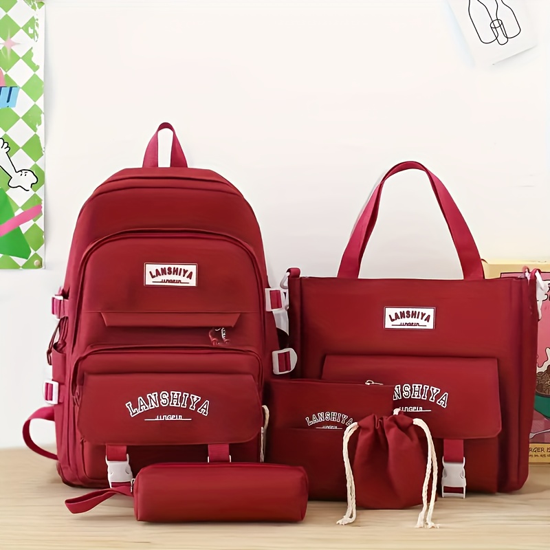 

5- Set Backpacks, Bag Set , -ready, Non-washable