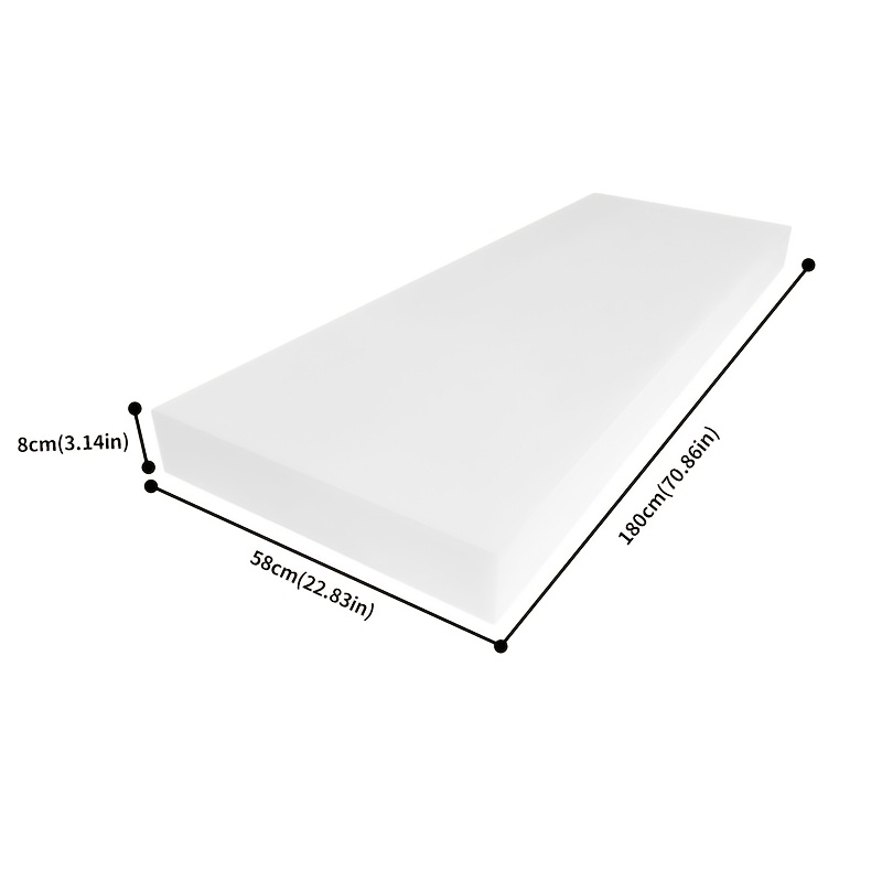 TEMU A High-density Sponge Foam Pad, Available In Multiple Colors, Moisture-proof, Anti-oxidation, Suitable For Sofa Replacement Pads, Mattress