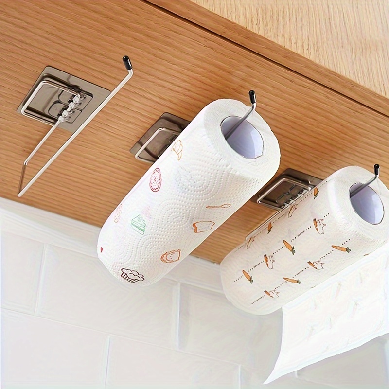 

1pc Towel , -mounted Stainless Steel Towel Storage , Perforation-free Towel , For , Bathroom And Kitchen, Organizers And Storage, Accessories