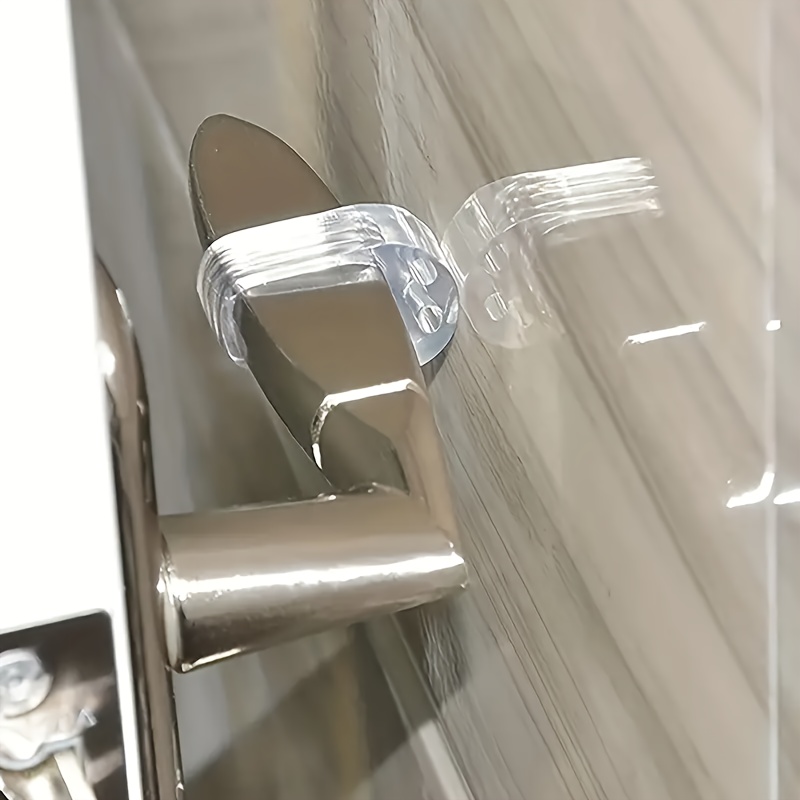 TEMU 3 Cuscinetti anticollisione trasparenti per maniglie delle porte, Anelli anticollisione per porte e finestre, Copertura per pareti, Cuscinetto