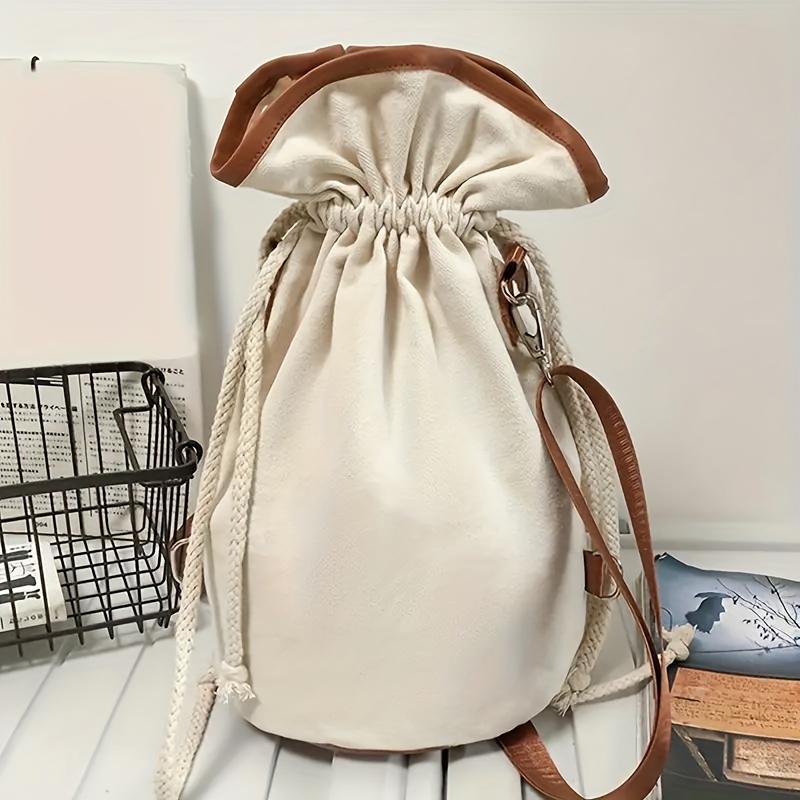 canvas backpack a dollar sign pouch a versatile casual purse  display picture 2