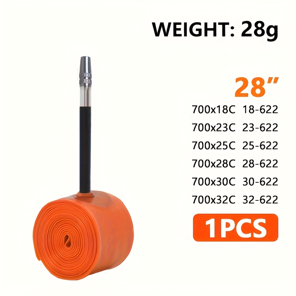 Thinkrider 1pc 28g Ultralight Bike Inner Tube 700 X 18 25 28 Road Bicycle Tpu Tire 45/65/85mm Length French Valve Super Light Tube