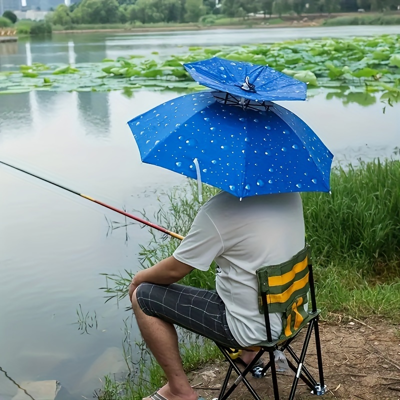 

Fishing Umbrella, Sun Protection And Rain Protection, Head-mounted Umbrella, Tea Picking Umbrella Hat, For Outdoor Activity, Fishing Sunshade