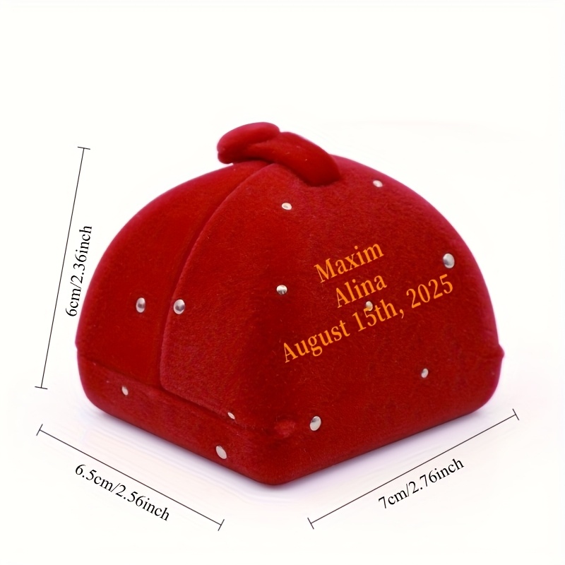 Privately Customized Elegant Engagement Ring Storage Box