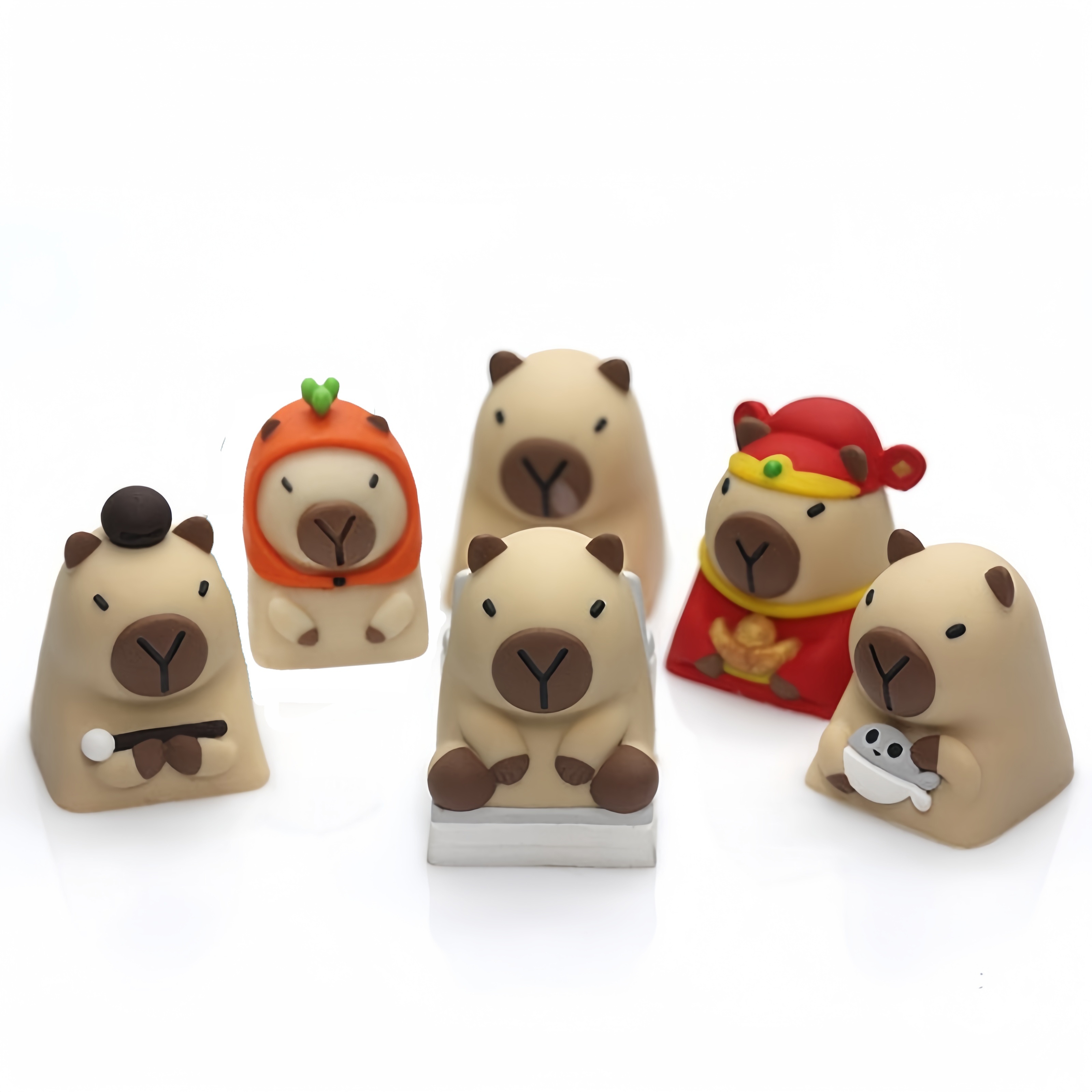 

1pc Clé Capybara Cartoon Epoxy Résin pour Mécanique - Plastique , Hauteur Originale, Accessoire de Jeu de Bureau