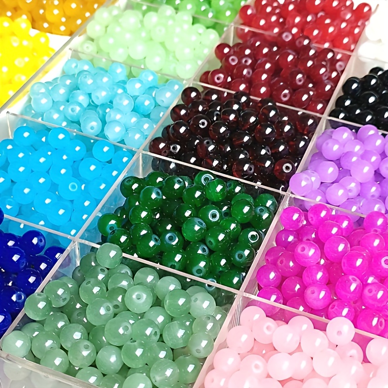 

100pcs 6mm Candy-colored Glass Beads - , Series For Making & Crafts, Painting, Glass Beads