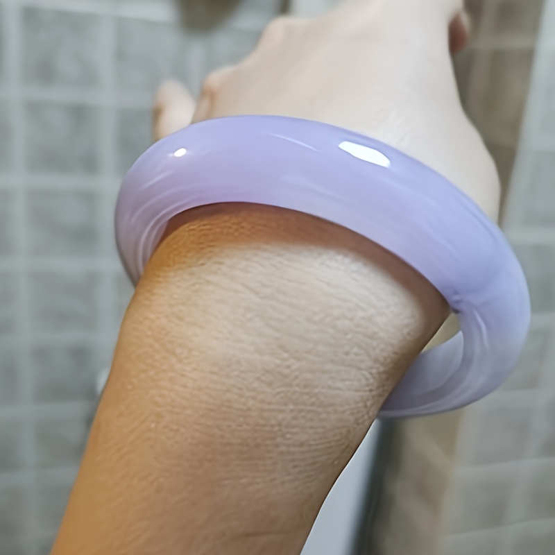 Ice Violet Floating Flower Natural Stone Bracelet, Gift for Mom