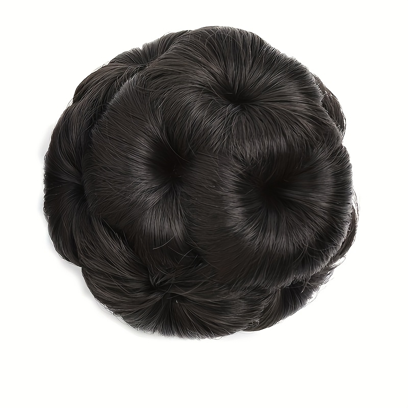 TEMU Perruques pour femmes Synthèse Chignon Extension Clip dans les cheveux Femmes Postiche Cheveux bouclés Chignon Mode Sac Cheveux Extension de