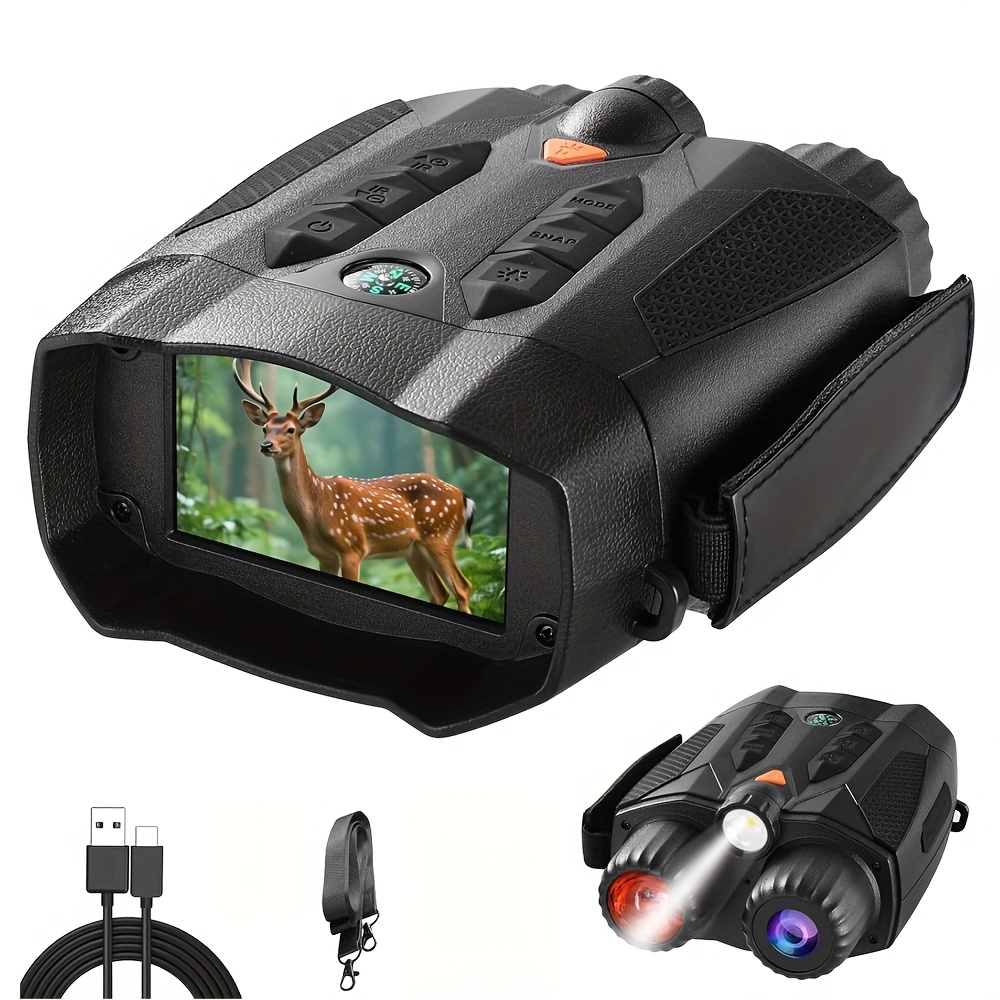 Full Hd Binoculars Night Vision Device, With 5w 850nm Infrared Night Vision, 5000mah Rechargeable, 10x Digital Zoom, 7 Levels Ir For Camping, Hunting, Bird Watching.