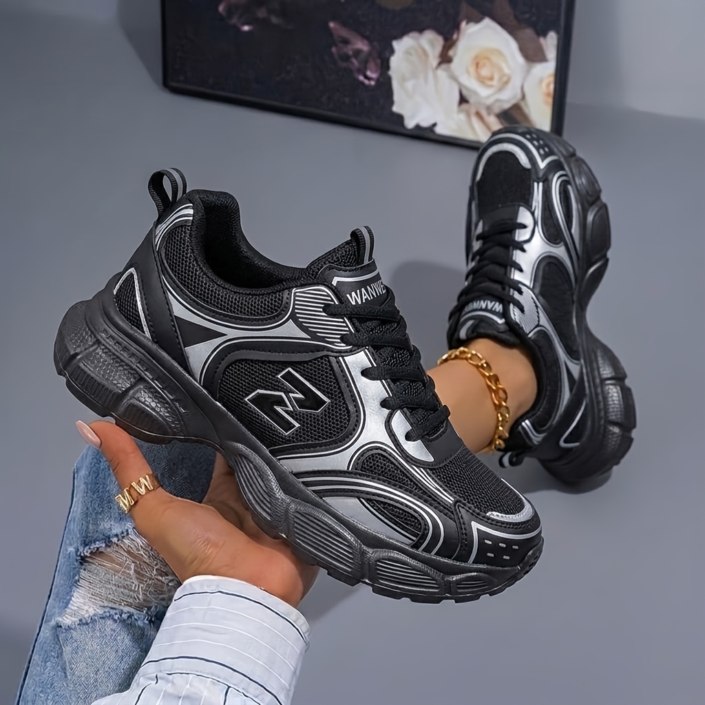 TEMU Baskets basses à plateforme WANWEISI pour femme avec semelle adhérente et détail de franges - Baskets en respirante adaptées à la randonnée, à ,
