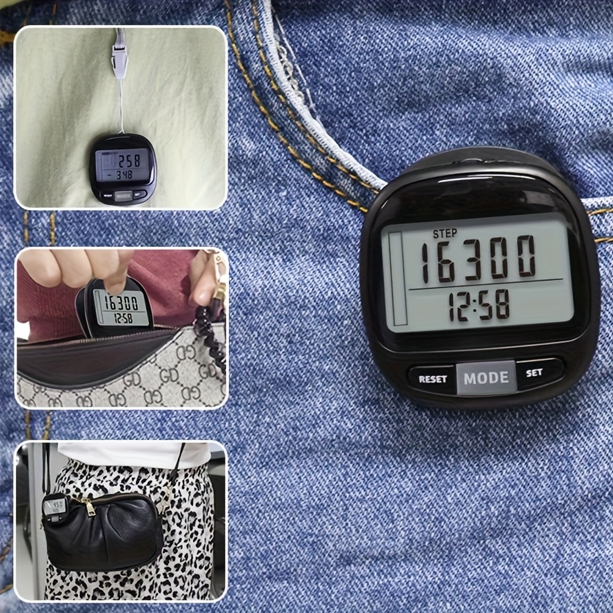 Walking 3D Pedometer Portable Step   Outdoor Pedometer Clip Walking Steps Simple Counter and Kilometers   with Clock, Pedometer for Walking Steps And Distance, Pedometer Step Counter, Health Monitoring, Fitness Tracking Tool, Easytoread Screen, Simple Display, Durable Pedometer, Reliable Construction, Activity Monitor, Distance  ,   Counters, Fitness Enthusiasts