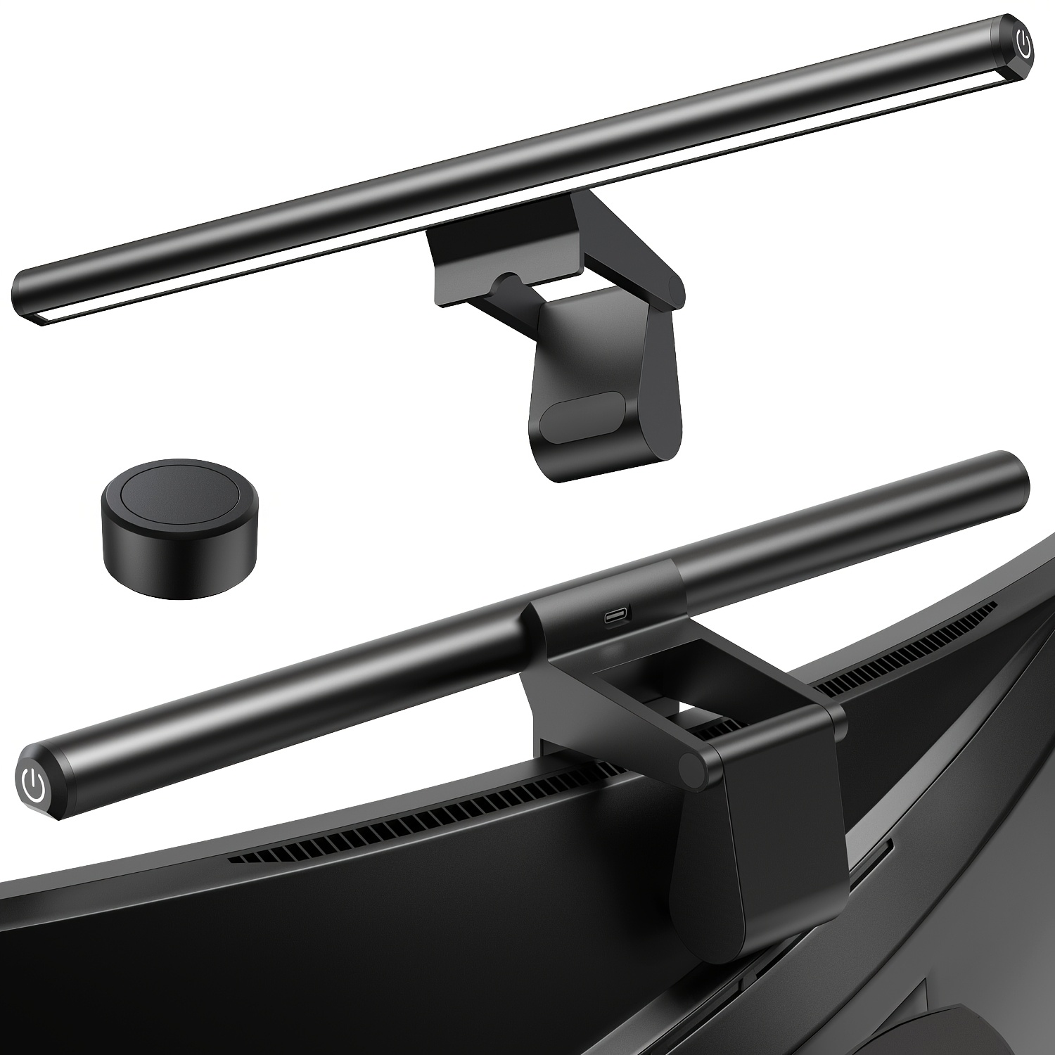 TEMU 1pc Quntis Professional Monitor Light Bar With Non Glare Optical Tech, High Cri 97 And 700lux Brightness, Dimming With 3000k To 6500k Smooth