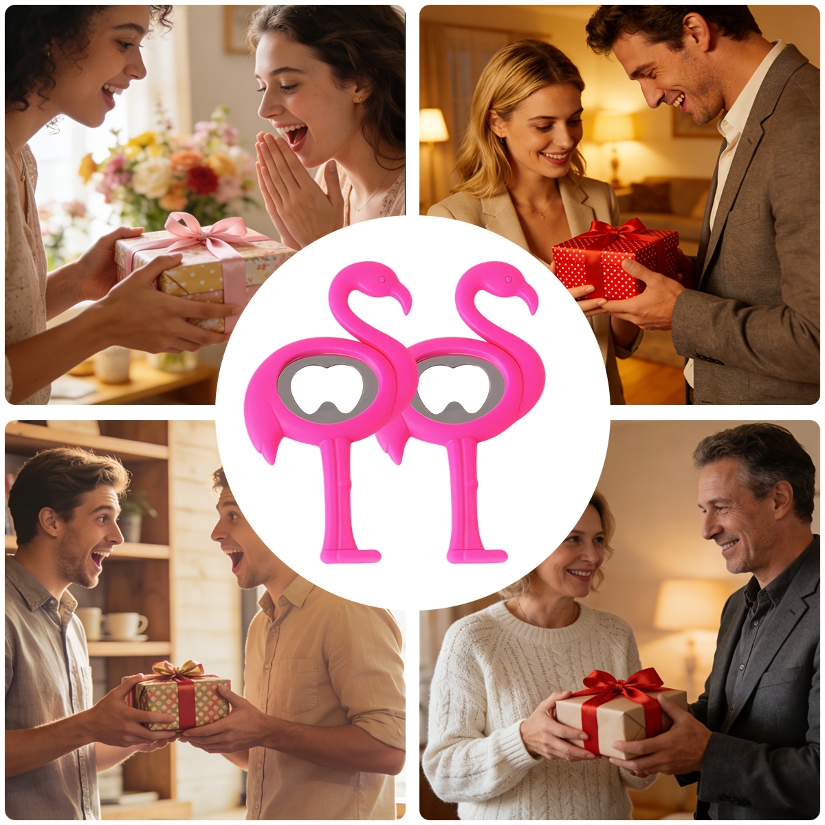 2 Flamingo-shaped Bottle Openers, Cute And Creative Bottle Openers, Stainless Steel Blade Home And Bar Bottle Opening Tool, Fun Gift, Gift Bottle Opener