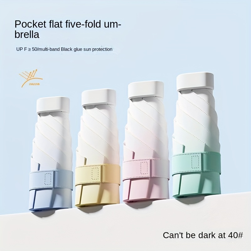 

Gradient Color Mini Folding Umbrella, 6 Ribs Portable Casual Lightweight Durable Umbrella For Men & Women