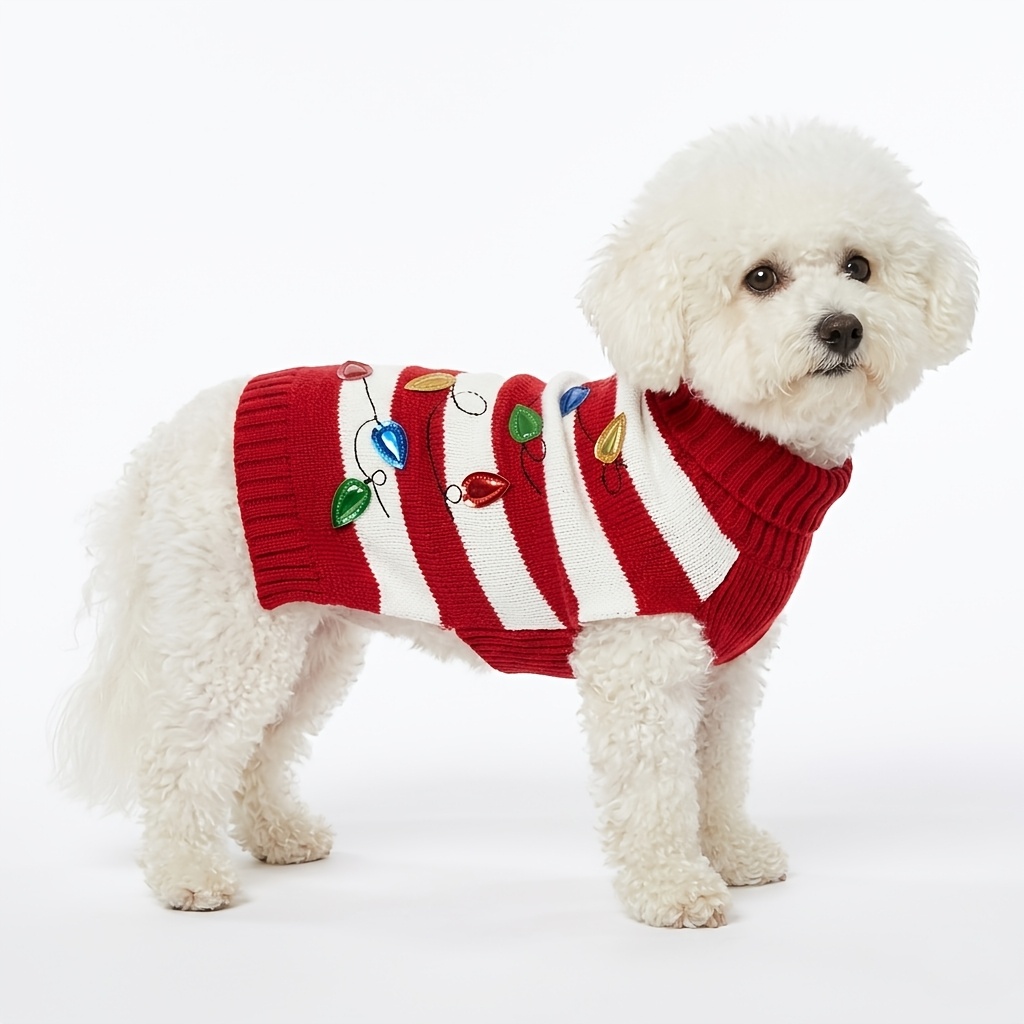 TEMU Medium Dog Sweaters For Girls, Dog Christmas Sweater Vest Pullover Puppy Sweaters Warm Winter Pet Sweaters Soft Thick Fall Dog Sweaters Knitwear