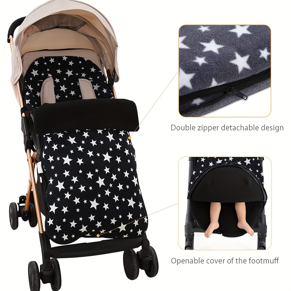 

Cozy ' Stroller Seat Cover - Windproof, Warm Polyester Foot Warmer For Outdoor Use,christmas