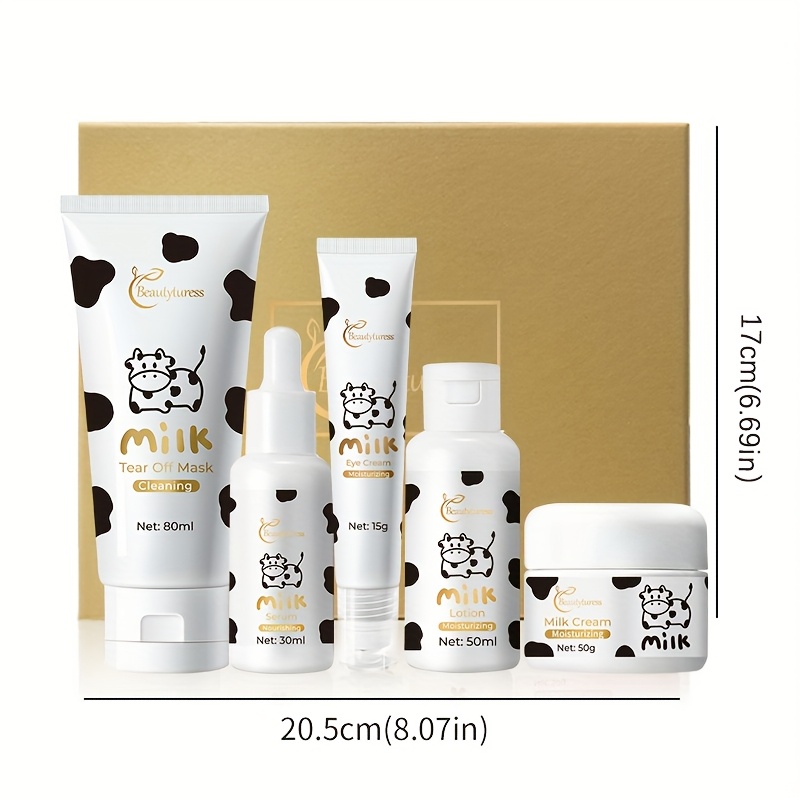 5pcs milk travel skincare set moisturizing hydrating - Temu Portugal