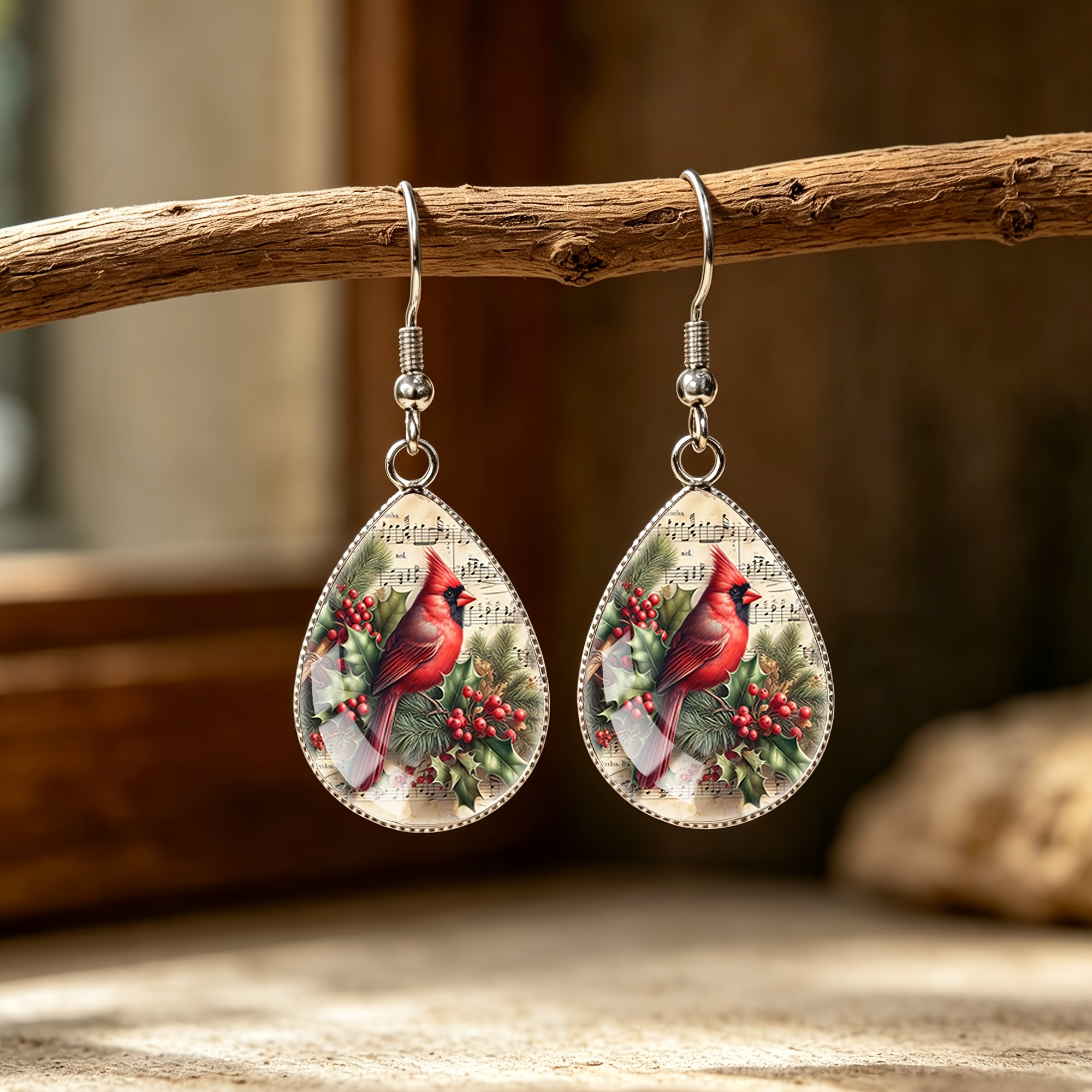 TEMU 1 Pair Of And Pattern Steel Teardrop Earrings, A Cute And Suitable For Men And Women To Wear As Jewelry For Parties And Vacations