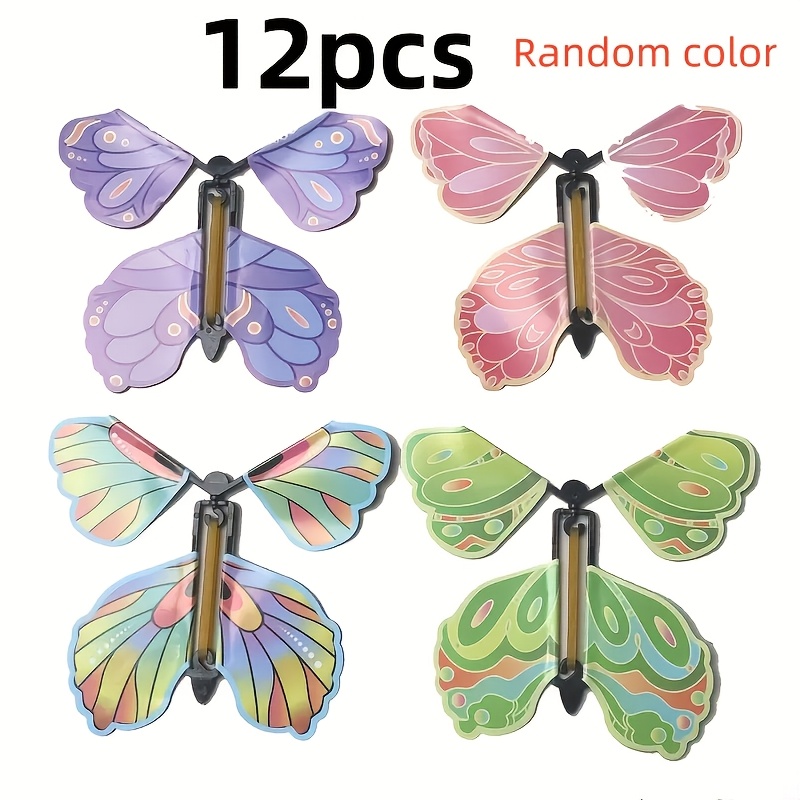 Image of 1 Pack Of 12pcs Butterflies, Suitable For Teenagers - Perfect Birthday And Party Gift - Ideal Birthday Present And Classroom Reward, Random Colors