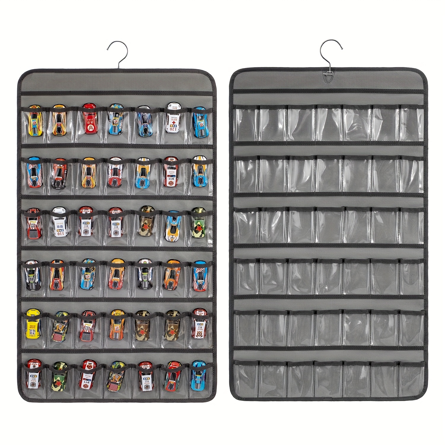 

Organisateur de Rangement Pour Jouet, Support de Rangement Pour Jouet, Présentoir de Rangement Pour Jouet Avec Poches Transparentes, Pour La Décoration Murale de Ou de