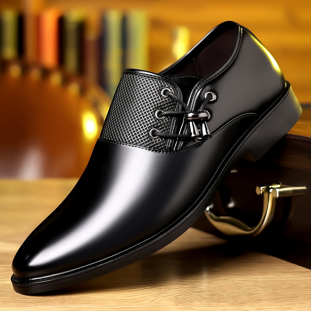 plus size mens solid color dress shoes comfy - Temu