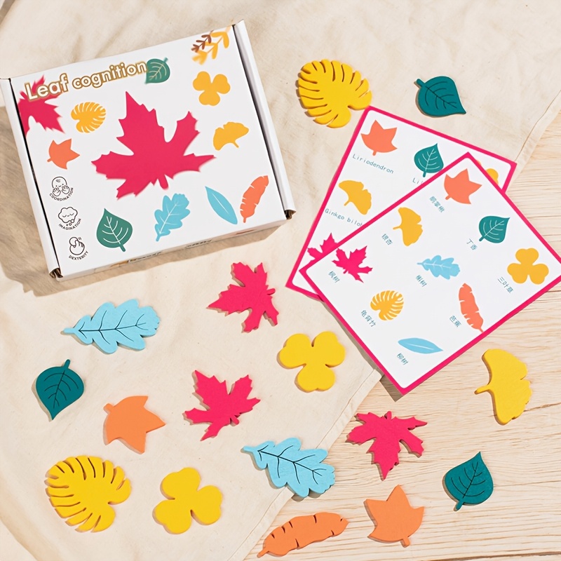 TEMU Gioco educativo in legno per l'apprendimento , simulazione di foglie, gioco , giocattolo per bambini e bambine, di foglie, puzzle per il