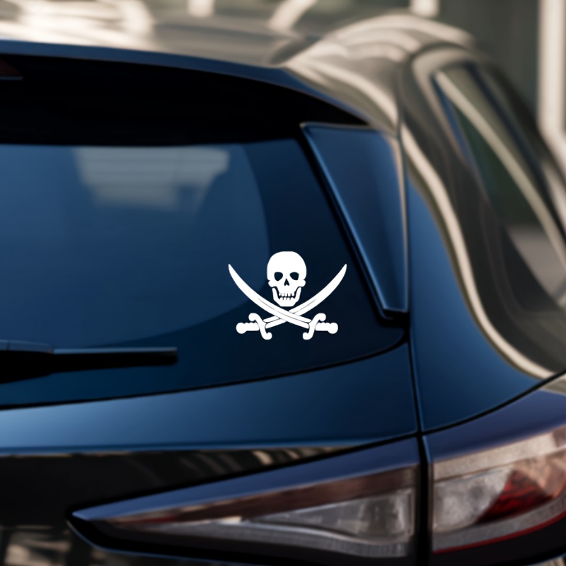 Jolly Roger Skull Vinyl Creative Fun Car Stickers - Temu Philippines