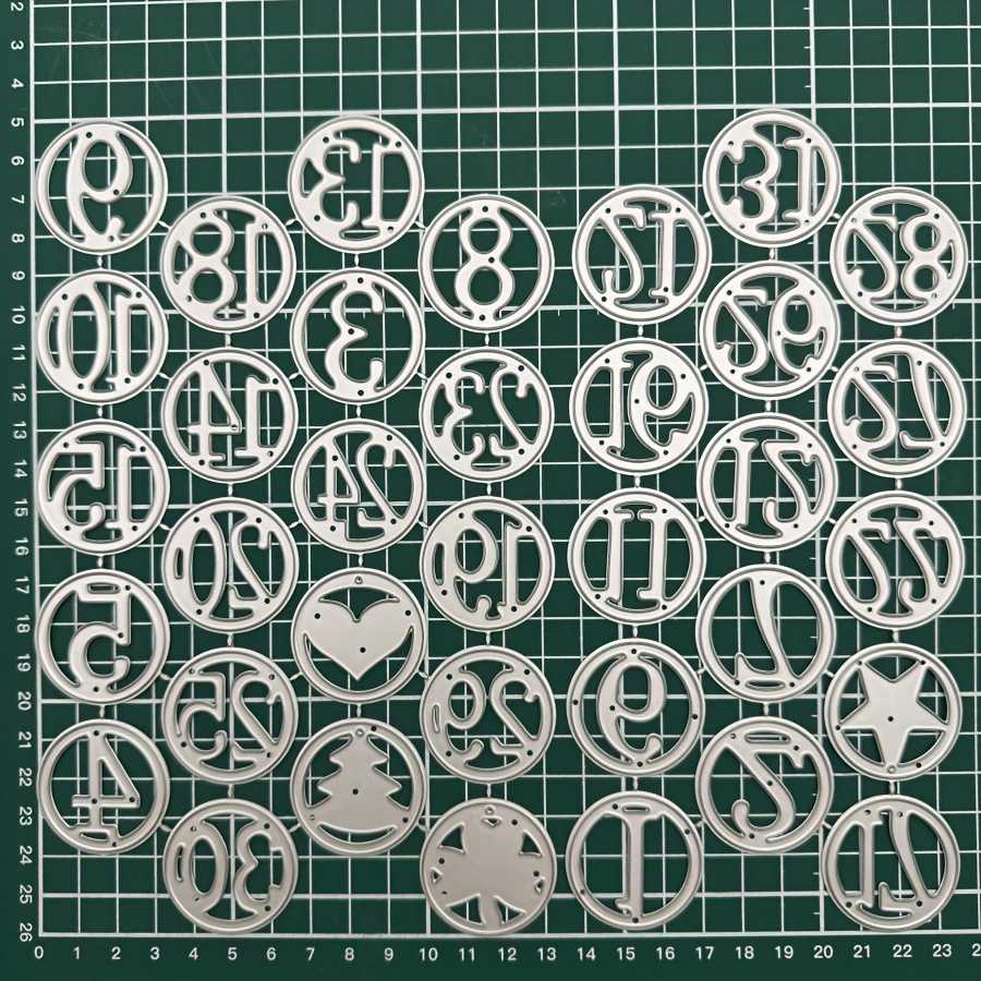 Image of 1-30 Digital Circle Metal Cutting Knife Die For Paper Card Making Diy Card Album Craft Decoration Digital Circle Decoration
