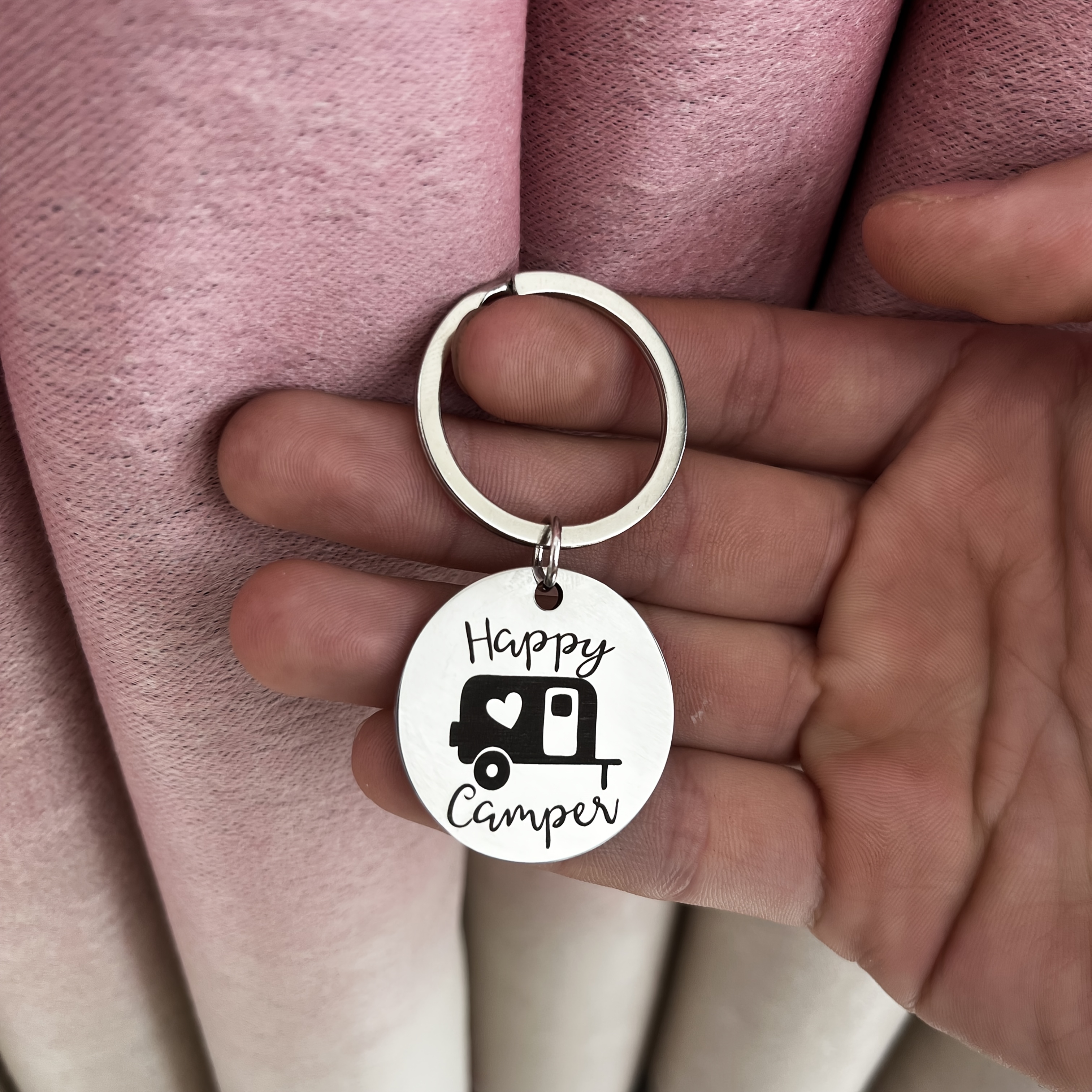 Rv Keychain, For The Lover Of Travel, Creative Stainless Steel Keychain, You Long For, Holiday Gift