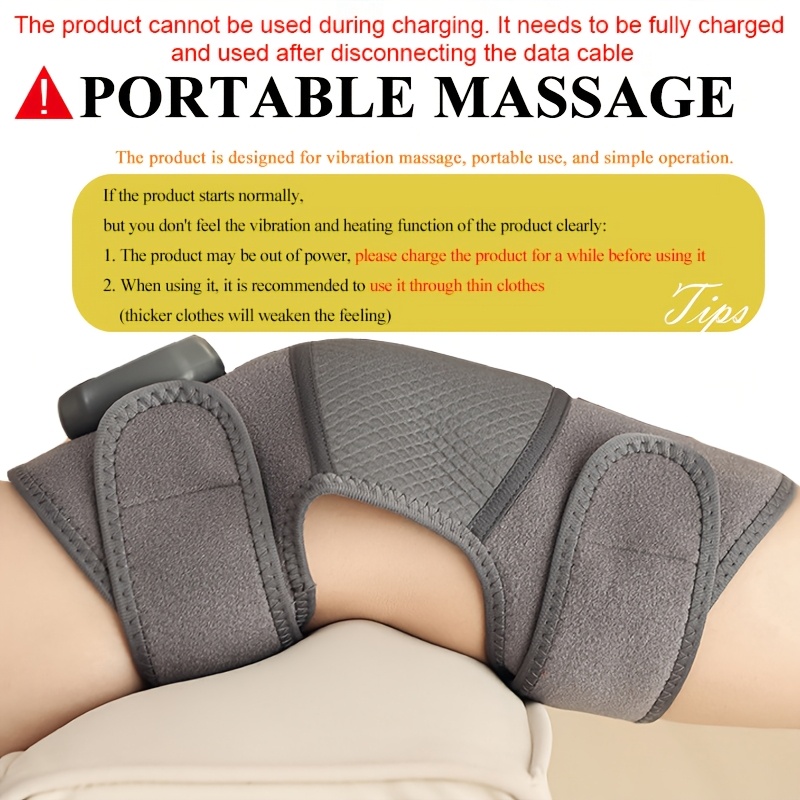 Versatile Knee & Leg Massager with Adjustable Heat and Vibration - USB Rechargeable, Ideal for Knees, Shoulders, Elbows