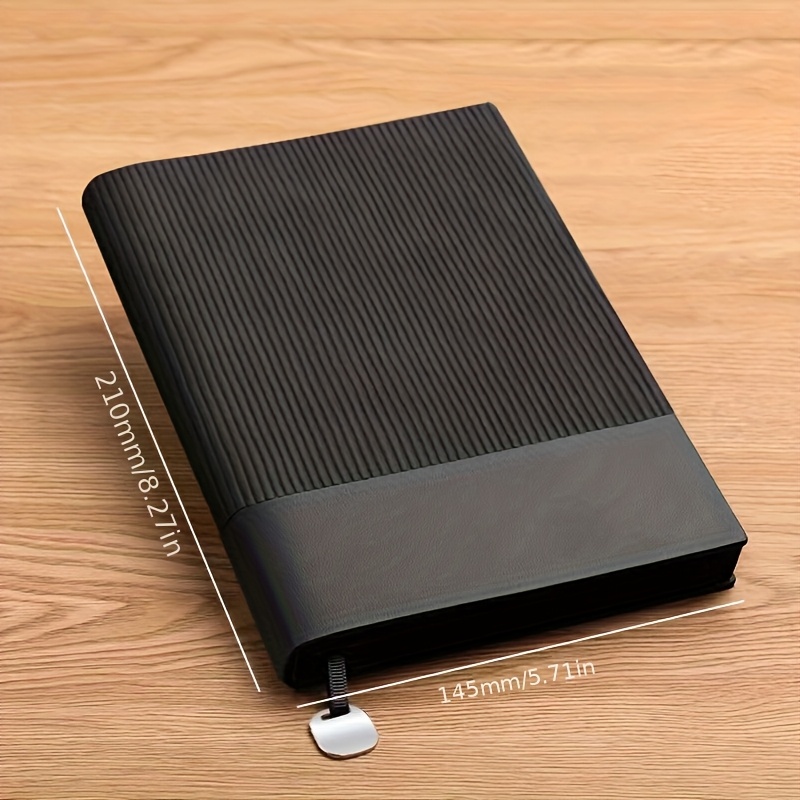 TEMU 1pc Couverture de cahier en similicuir premium, format A5, papier Dao Lin 80Gsm, 100 feuilles, pour , , les réunions d' et