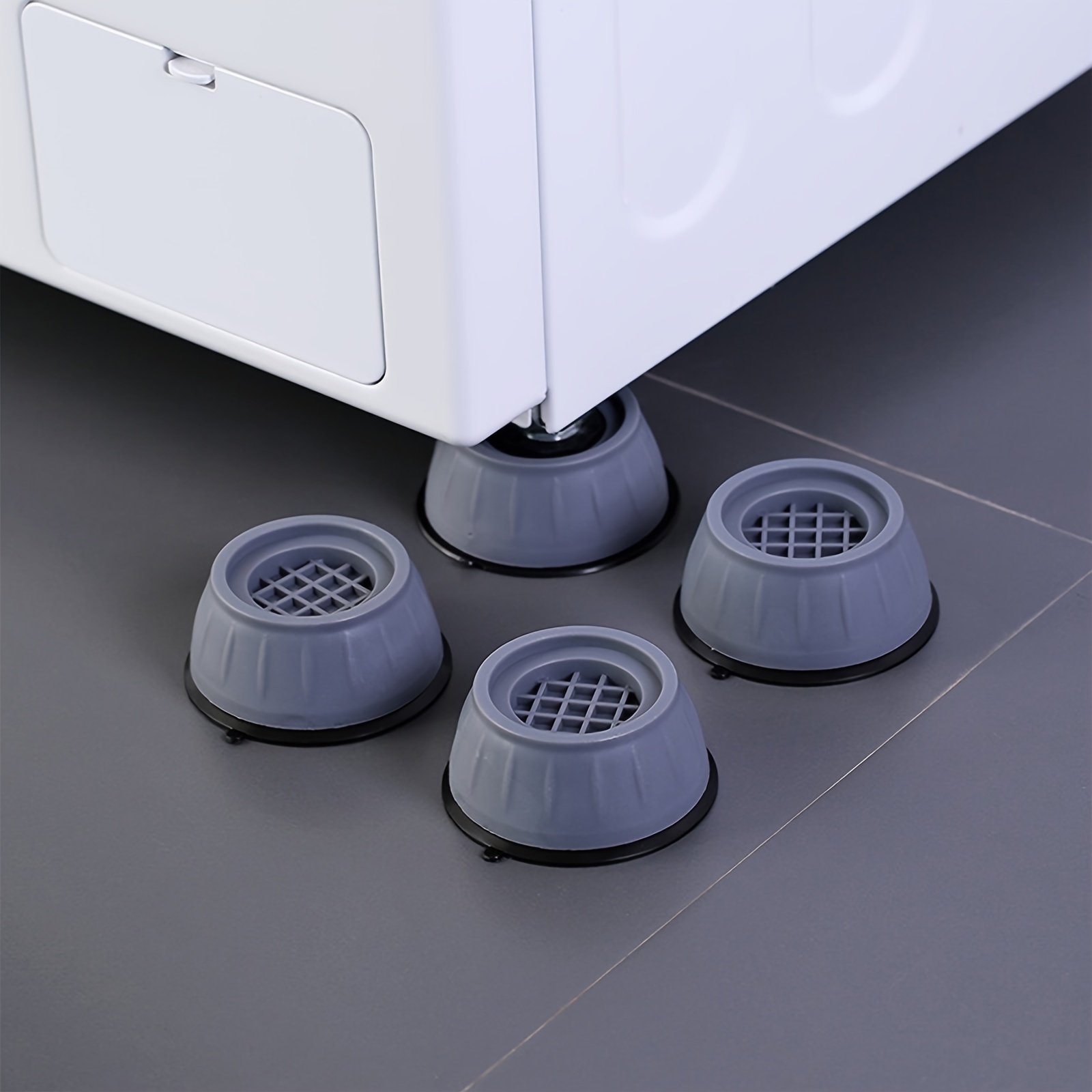 4pcs anti-vibration and noise reduction washing machine stand - non-slip,  shock absorbing, anti-walking rubber feet - keep your washing machine  stable and quiet! - tools & home improvement