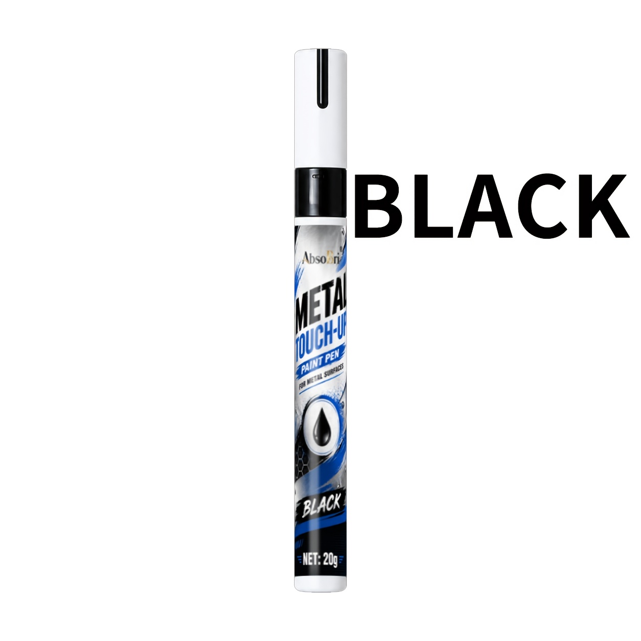 TEMU Rotulador de Reparación de Metal Negro - Reparación de Arañazos en Superficies, Restauración de Pintura Metálica para Baños y Cocinas, Adecuado