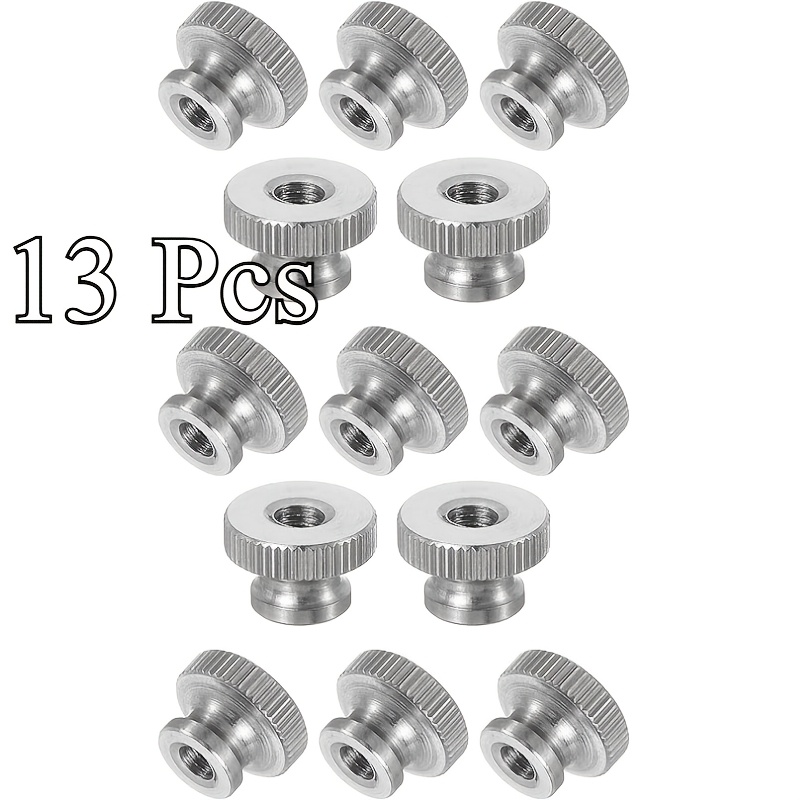 10-Pack M8 Single-Layer Knurled Thumb Nuts – Carbon Steel Round Hand Twist Nuts, GB807, For Electronic Applications & Quick Adjustments