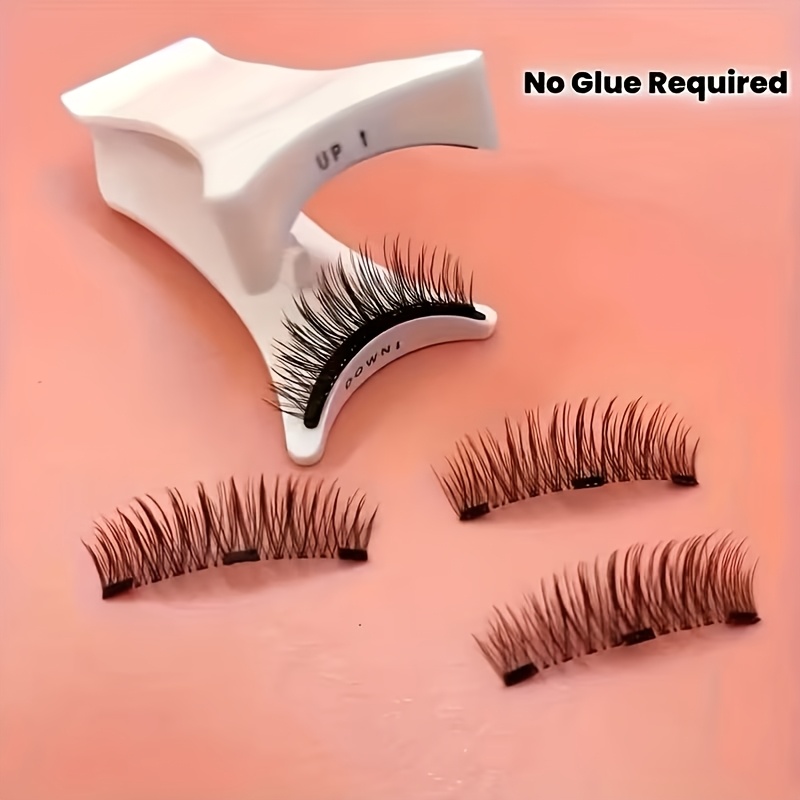 Image of Magnetic False Eyelashes With Tweezers - Reusable, No Glue Needed, Professional Eye Cosmetics, Alcohol-free, Odorless Plastic Material, Cat Eye And Doll Styles, 10-12mm Length, Easy To Apply