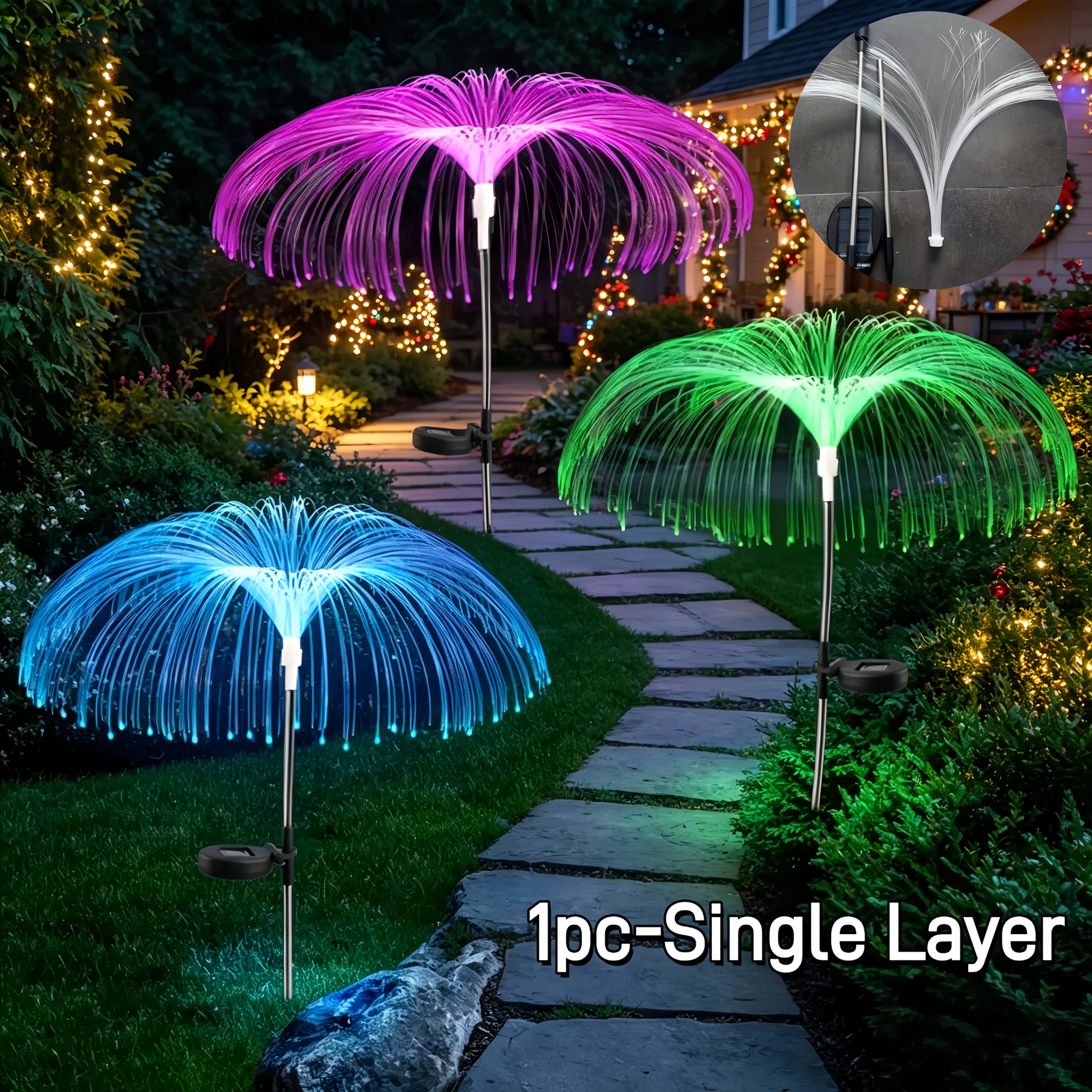solar powered   light solar jellyfish lamp ip65 7 color   christmas style suitable for holiday decoration suitable for garden lawn   courtyard halloween decoration holiday lighting fixtures