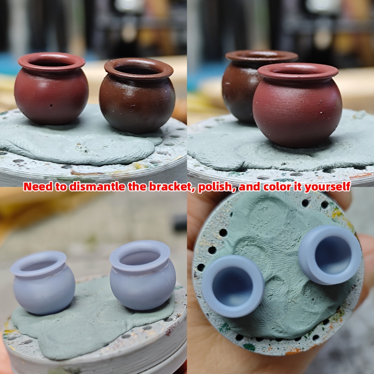 3D Printed Resin Model Kit Flowerpot
