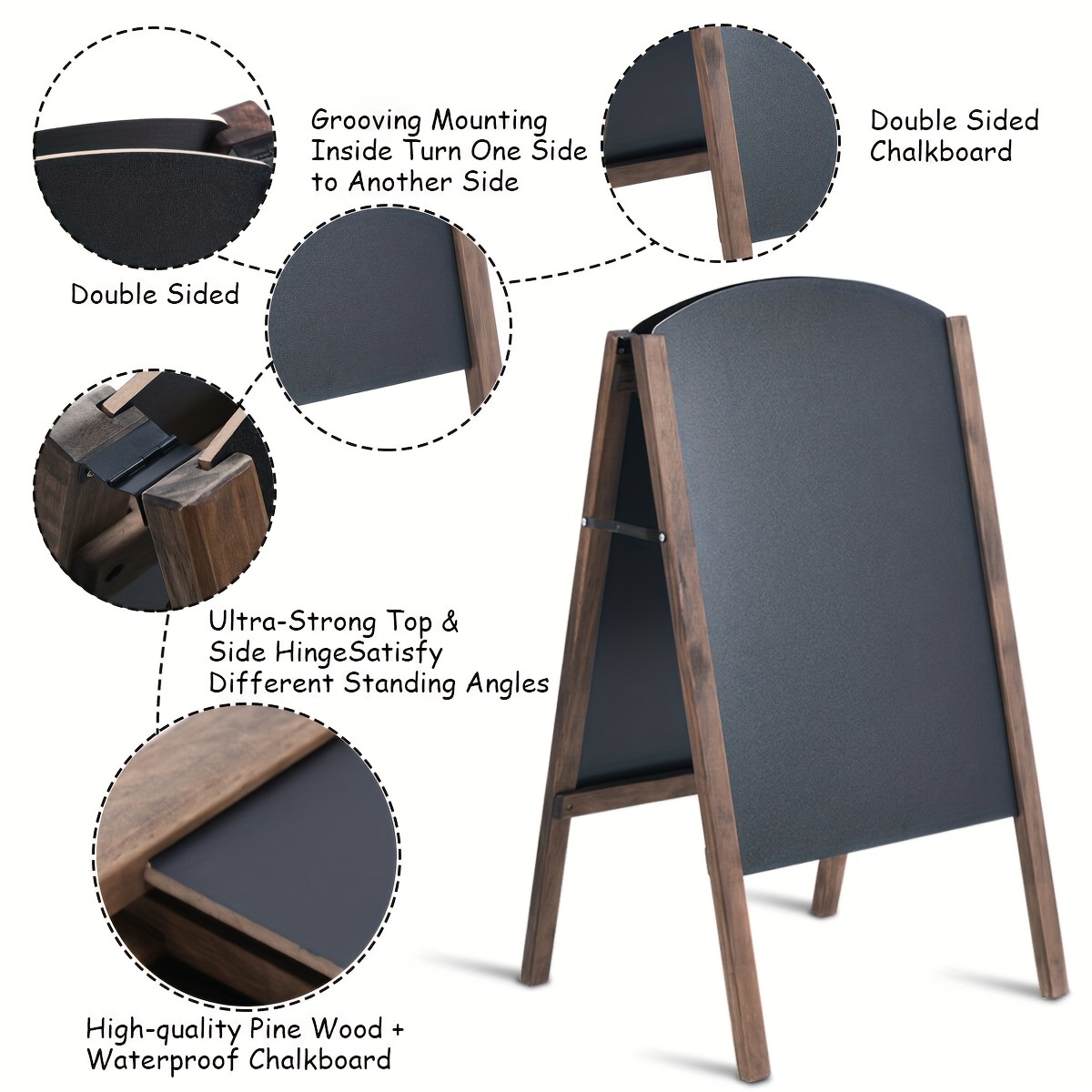 

Costway Goplus " Wood Chalkboard Menu Sign Board Wedding Signage