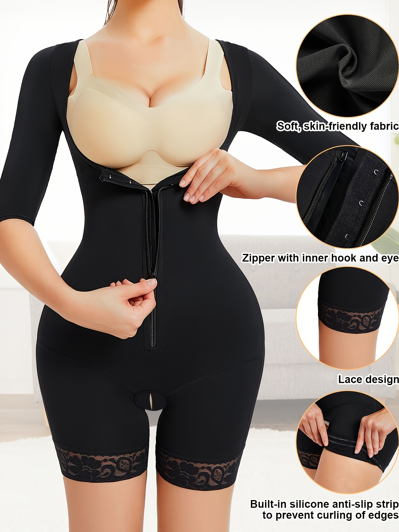 Buy Women's Seamless Shapewear Slimming Bodysuit Body Shaper Crotchless Body  Briefer Faja Tummy Control Butt Lifter Online at desertcartSeychelles