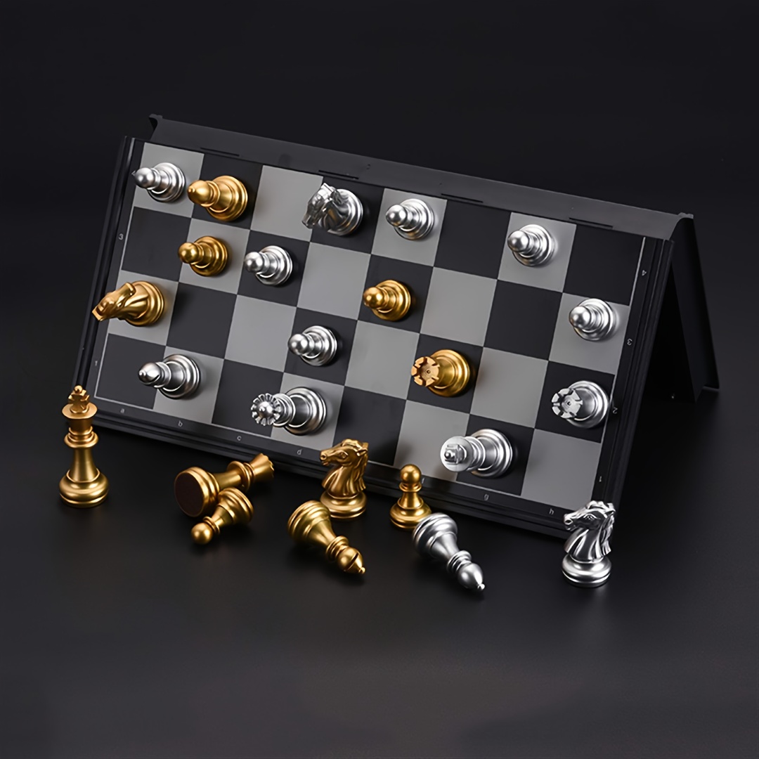 

Medieval Chess Set, Folding Magnetic Chessboard, Board Game For Christmas/thanksgiving Gifts