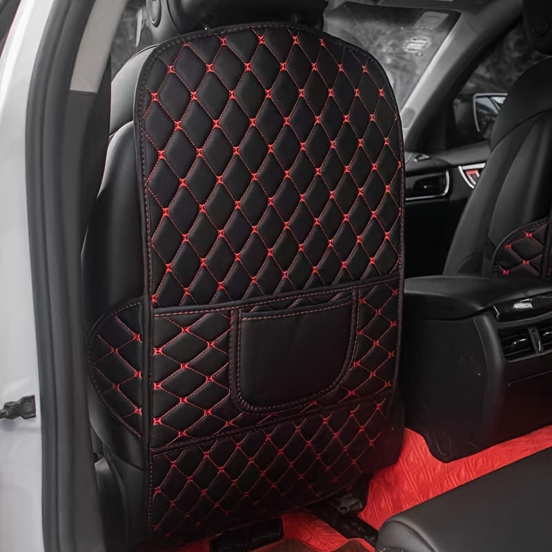 TEMU Car Kick Mat, Car Back Storage Bag, Car Seat Protection, Car Seat Back Storage Bag, Storage, Child Safety Seat Cushion, Back Seat Kick Protection Pad, Scratch-resistant, Prevent Damage.