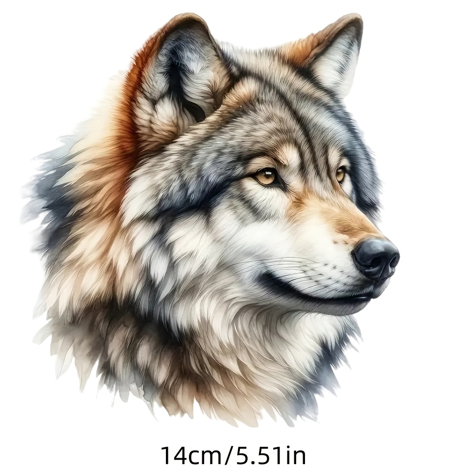 Gray Wolf Cartoon Sticker - Suitable For Cars, Trucks, Laptops, Suitcases, Bumpers, Windows & Table Glass Printing