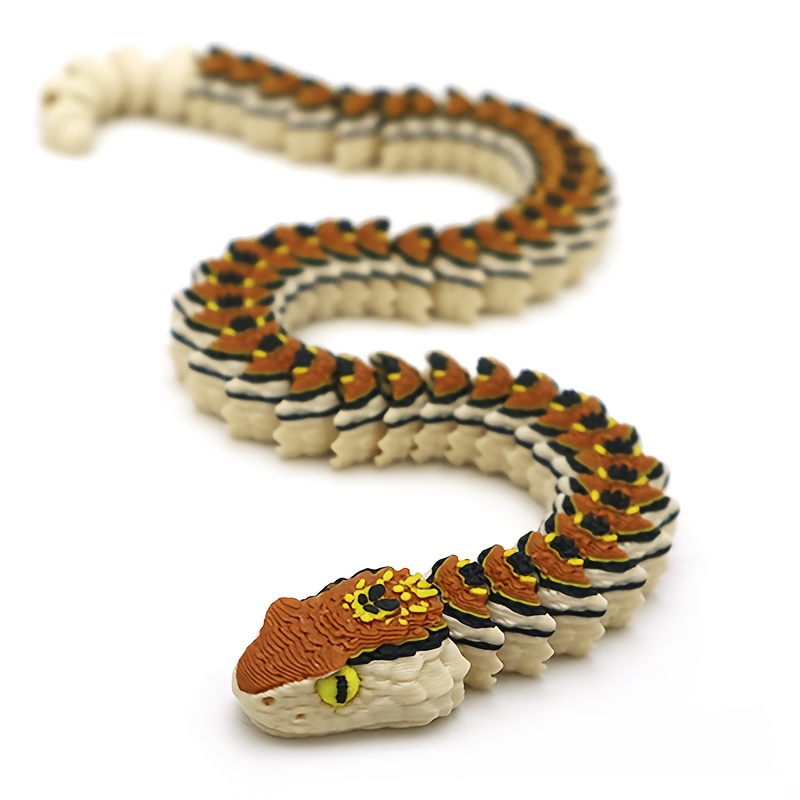 Image of Realistic 3d Printed Viper Figurine - Flexible And Movable - Portable And Easy To Carry. Suitable As A Gift For Easter, Christmas, 's Day, , Thanksgiving, Day, Mother's Day, And Day