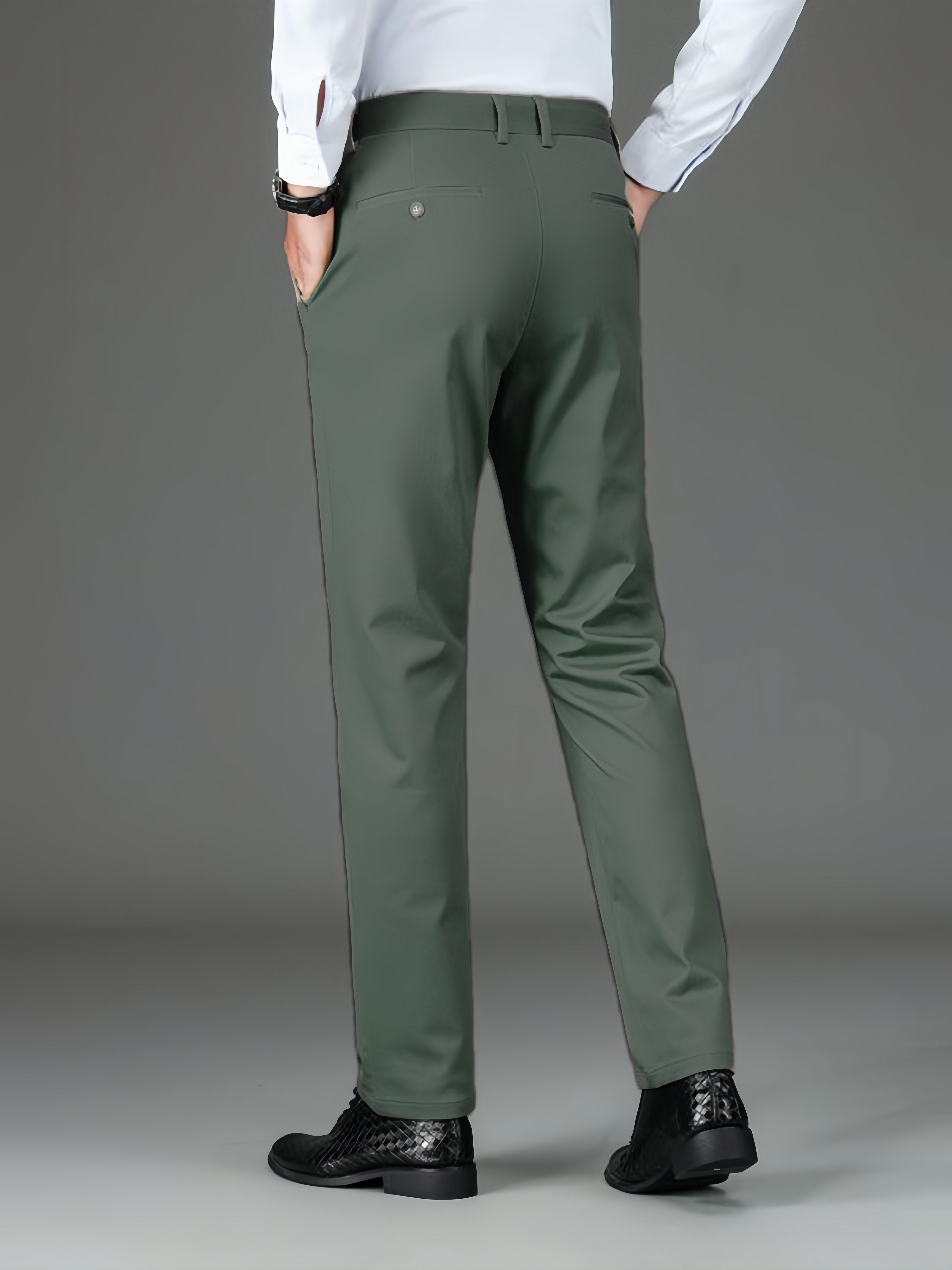 Herren Stretch Hose Classic Fit - Bequeme Golfhose Mit Taschen Polyester