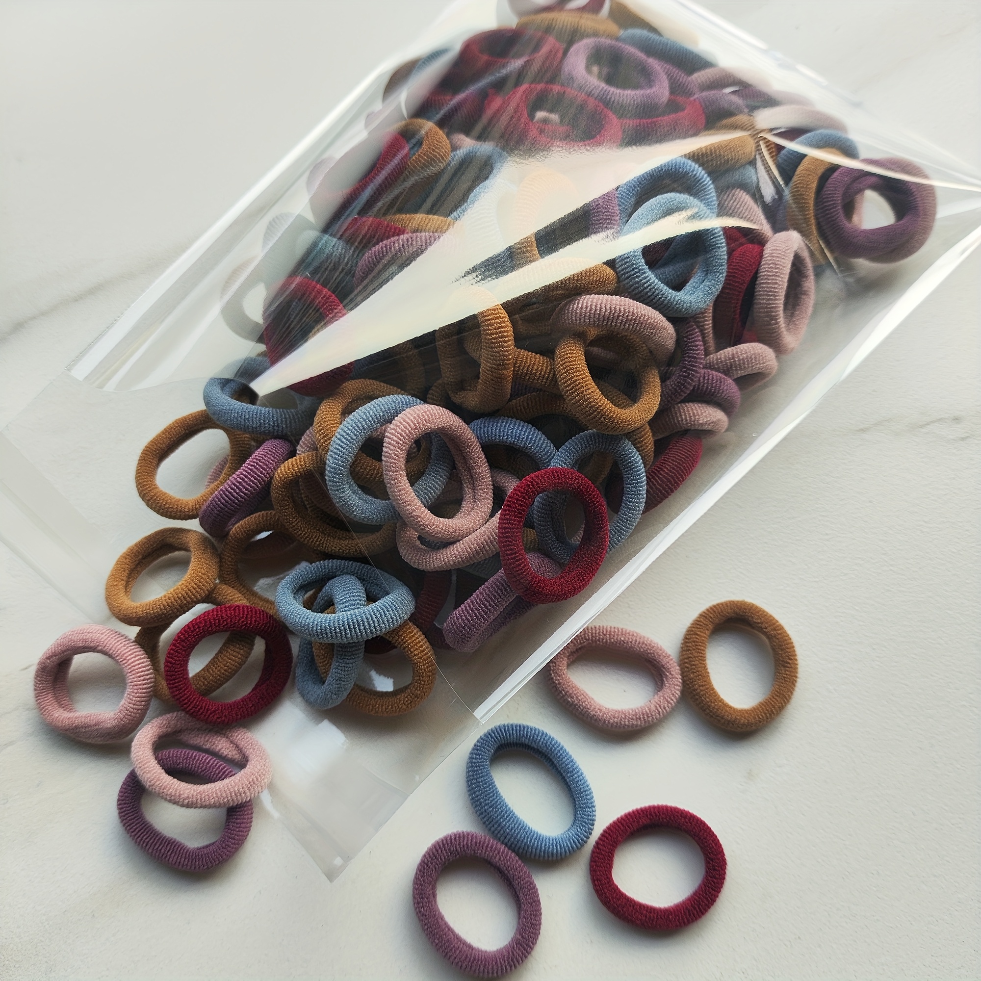 76pcs Multi-Color Elastic Hair Ties, Strong Hold