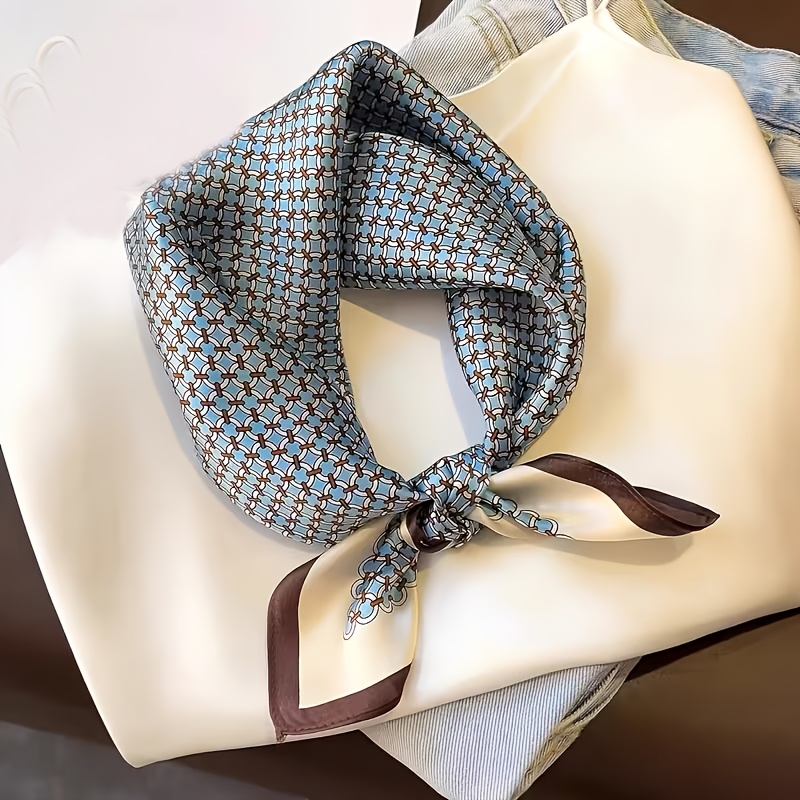 Blue Synthetic Women' Scarf, Soft Comfortable Fabric, Wearable For Dressing And Matching, Outdoor Leisure And Dating